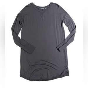 Athleta Recharge Sweatshirt Dress Long Sleeve Size Large Tall Modal Purple Grey